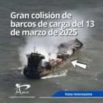 Colisión de barcos en el mar del Norte en 2025