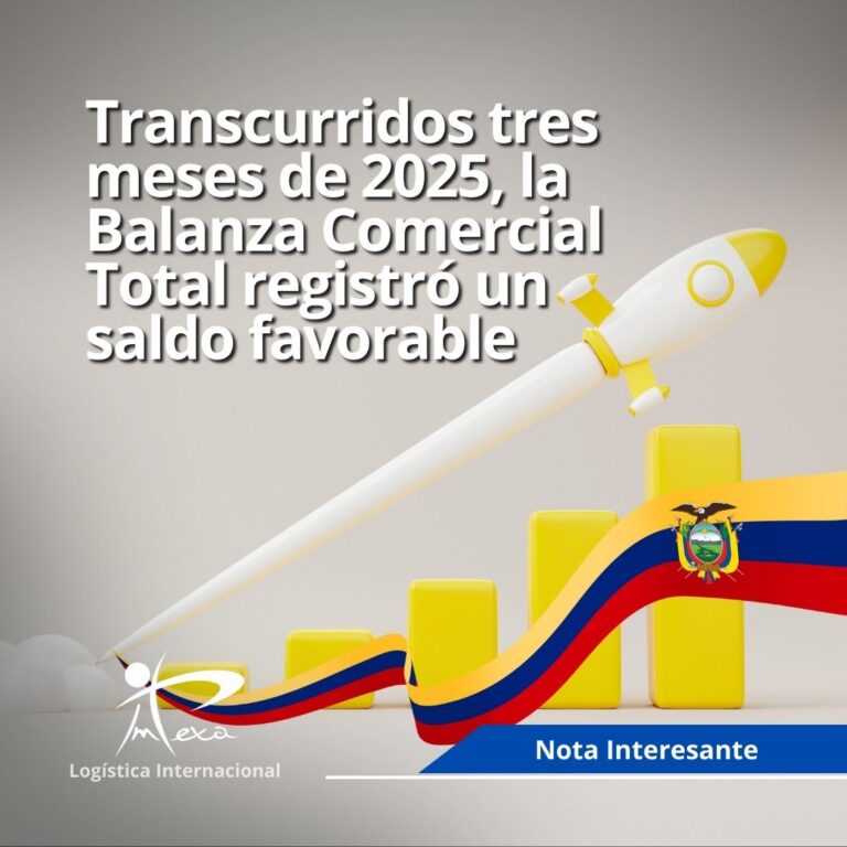 Transcurridos tres meses de 2025, la Balanza Comercial Total registró un saldo favorable