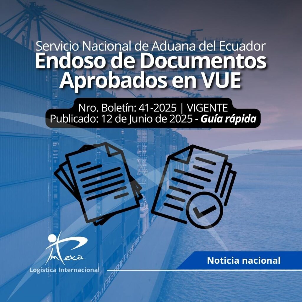 Endoso de Documentos Aprobados en VUE